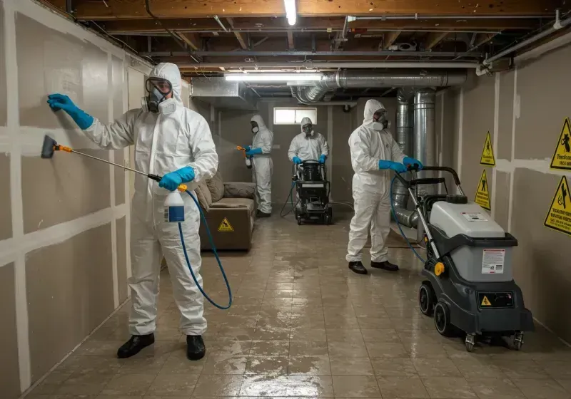 Basement Moisture Removal and Structural Drying process in Carlsbad, NM